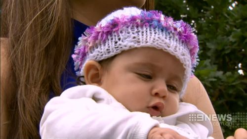 Baby Davina was thrown onto the bonnet of a car when it crashed into her grandmother. (9NEWS)