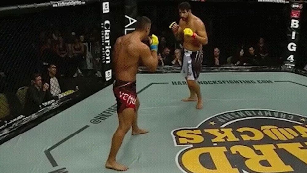 MMA fighter KO'd by kick-punch combo