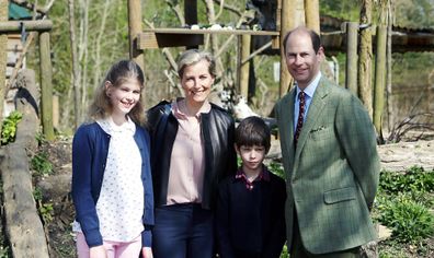 Earl and Countess of Wessex with children Louise and James.