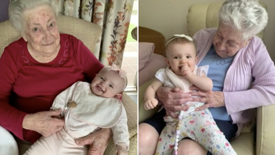 The loving grandmother hasn't been able to see her three great-grandchildren. 