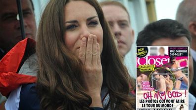 A French magazine published photos of Duchess Kate Middleton sunbaking topless while on holiday with Prince William.