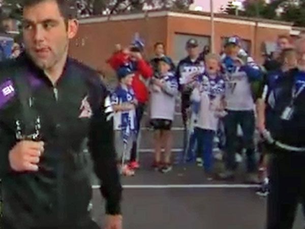 Young Bulldogs fan caught taunting Storm stars
