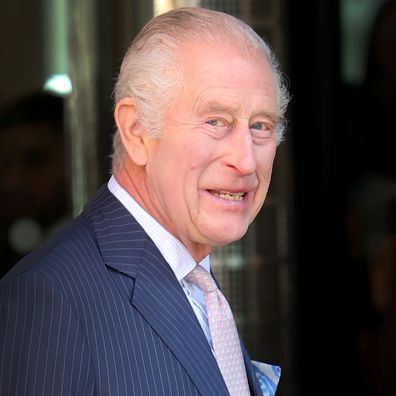 King Charles III arrives at the University College Hospital Macmillan Cancer Centre on April 30, 2024 in London 