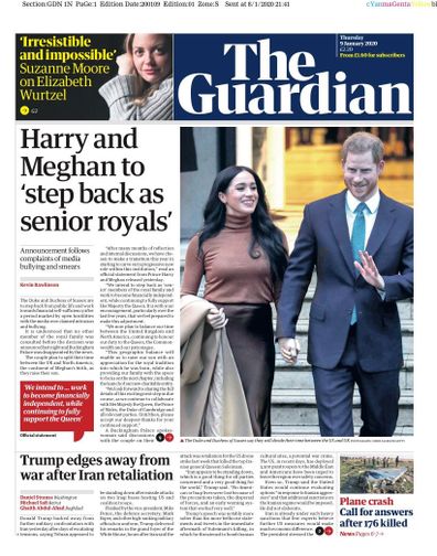 British newspapers react to Prince Harry and Meghan Markle's shock move