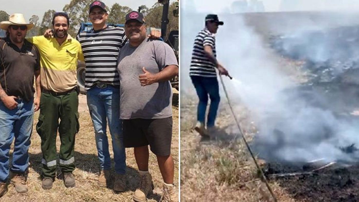 Latrell Mitchell protects local farm from NSW bushfires