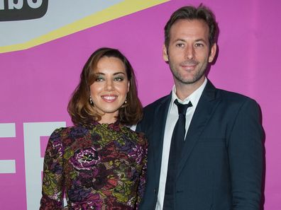 Los Angeles, CA - Agustus 08: Aktor Aubrey Plaza (L) dan Jeff Baena tiba di pemutaran perdana Festival Film Sundance NextFest "Hidup Setelah Beth" di teater di Ace Hotel pada 8 Agustus 2014 di Los Angeles, California. (Foto oleh Valerie Macon/Getty Images)