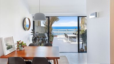 Ocean vistas from the kitchen table at 198 Hastings Parade, North Bondi Domain Sydney beach house for sale