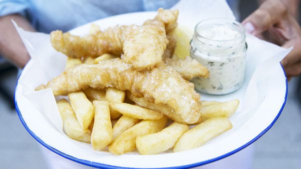 The Fish Shop's beer-battered fish and chips