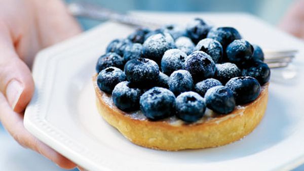 Blueberry vanilla tart