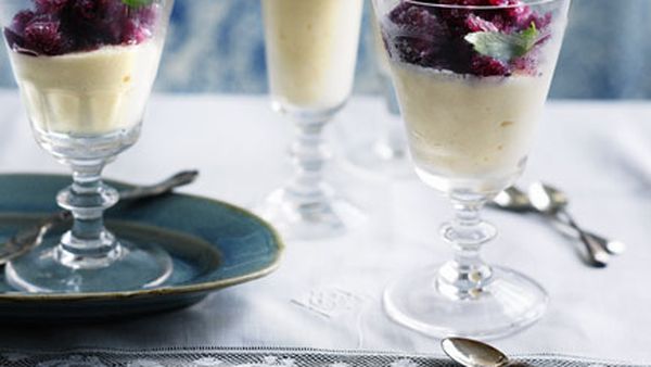 Shane Osborn: Fromage frais mousse with red wine granita