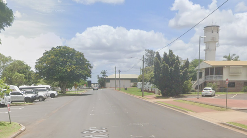 The intersection of Crescent Street and Lord Street in Childers, where the man was stopped by members of the public.
