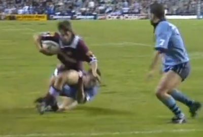 Mark Coyne finishes off Origin's greatest team try to win Game I, of the 1994 series.