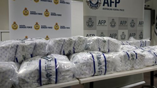 The drug was found in a container at a factory in Tottenham. (AAP)