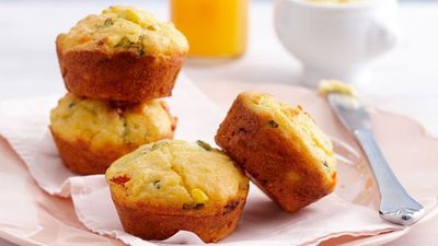 Recipe:&nbsp;<a href="http://kitchen.nine.com.au/2016/05/17/10/39/corn-and-polenta-muffins" target="_top">Corn and polenta muffins</a>