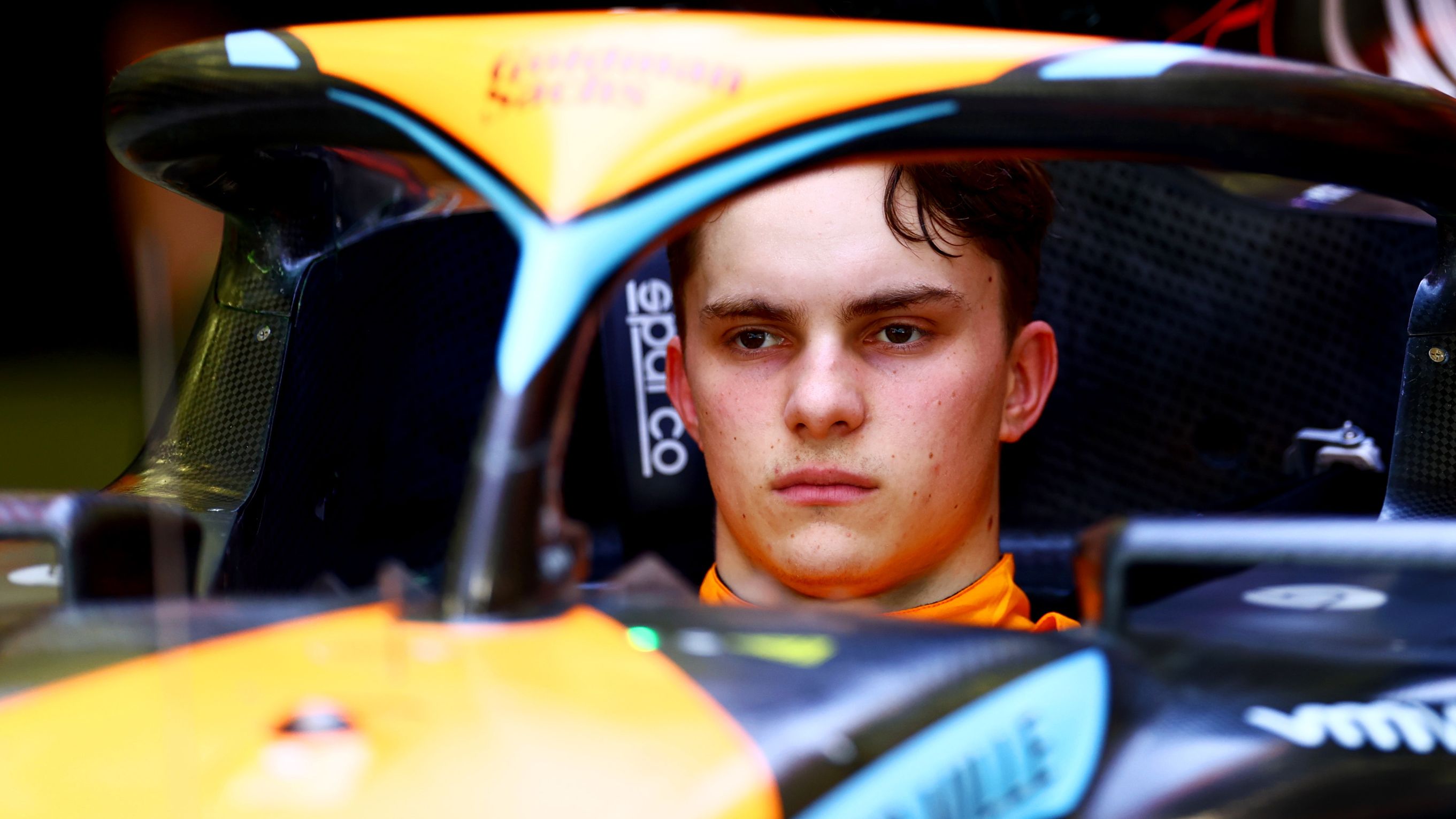 Oscar Piastri of Australia and McLaren sits in his car in the garage during day three of F1 Testing at Bahrain International Circuit on February 25, 2023 in Bahrain, Bahrain. (Photo by Dan Istitene - Formula 1/Formula 1 via Getty Images)