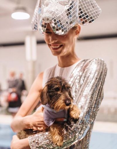 Backstage at the Thom Browne show, New York fashion week
