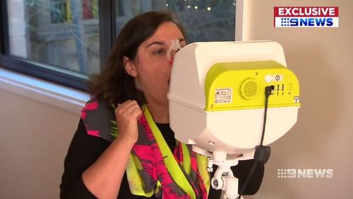 Amy Webster from Sydney's northern beaches is trialling the new technology. (9NEWS)