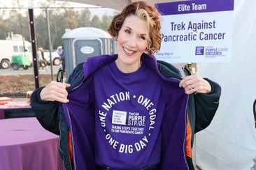 LOS ANGELES, CALIFORNIA - APRIL 30: Kitty Swink attends PanCAN PurpleStride: The Ultimate Event to End Pancreatic Cancer at the Los Angeles Zoo on April 30, 2022 in Los Angeles, California. (Photo by David Livingston/Getty Images)