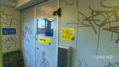 Vandalised train carriages will be a thing of the past. (9NEWS)