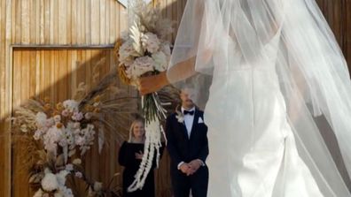 We get a glimpse of another MAFS 2021 groom as a bride walks towards him in a stunning wedding dress.