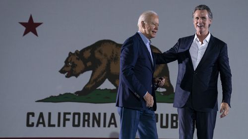 US President Joe Biden threw his support behind Mr Newsom. 