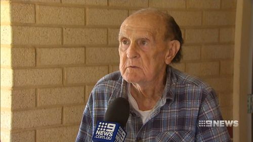 Bill Anglesey was home alone inside his home when a couple smashed their way inside. (9NEWS)