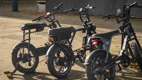 e-bikes in a row