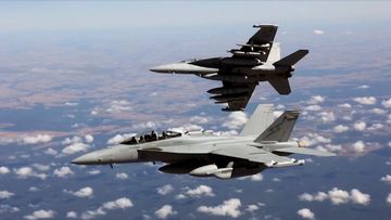 RAAF fighters make spectacular return to sky after Growler fire