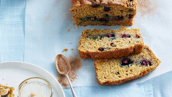 Janelle Bloom's blueberry, carrot and coconut loaf