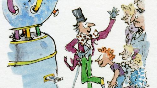 Une illustration tirée du livre de Roald Dahl Charlie et la chocolaterie