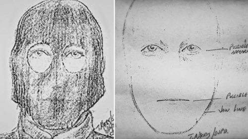 Police followed leads, but in an era before DNA testing, fingerprints were hard to come by and only three sketches were produced showing a man with long hair and narrow eyes. (AP/AAP)