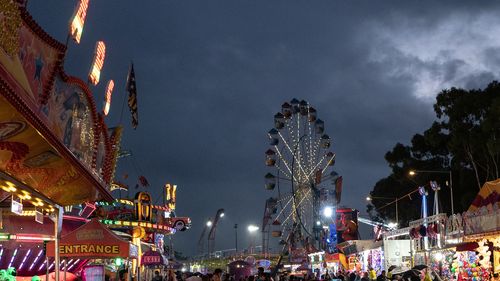 The fairground at the Sydney Showground for the Sydney Royal Easter Show