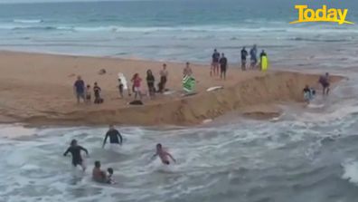 Dee Why surfers elderly man floodwater rescue