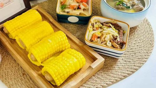 A photo supplied by the kindergarten to parents show bright yellow "corn" rolls.