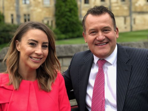 Diana's former butler, Paul Burrell, with A Current Affair's Laura Turner.