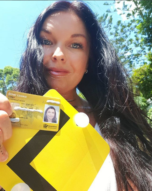 Schapelle Corby posted an Instagram photo with her new Queensland Learner's driving licence today (Instagram).