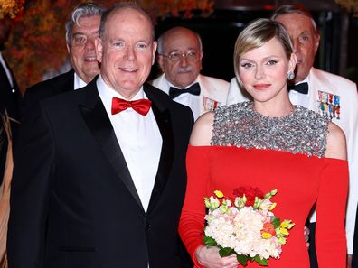 Princess Charlene of Monaco, Prince Albert II of Monaco, Charles Leclerc and Alexandra Saint Mleux