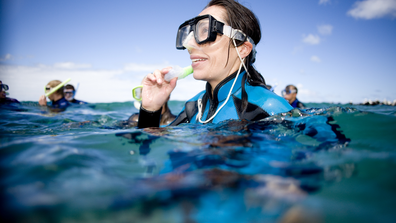 Woman snorkelling