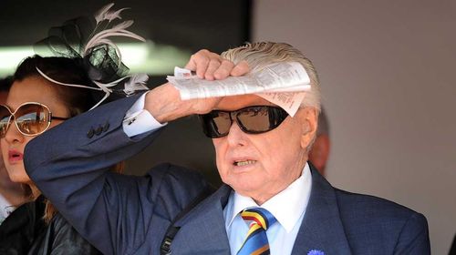 Cummings watches his horse Lunar Rise from the mounting yard. (AAP)