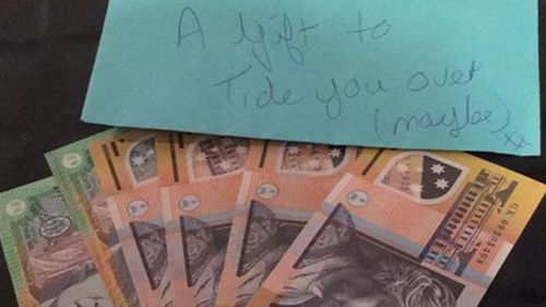 Struggling farmer Debra Clare has been left in tears after a stranger left $400 at her front door in a random act of kindness.