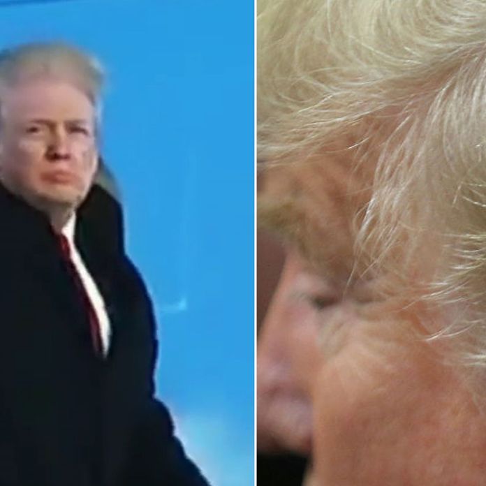 A Strong Gust Of Wind May Have Revealed The Secret Behind Donald Trump S Hair Nine Com Au