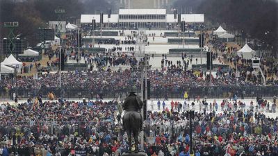 The inauguration crowd. (AAP)