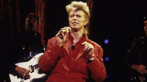 Bowie performs in 1987 in New York. (Getty)