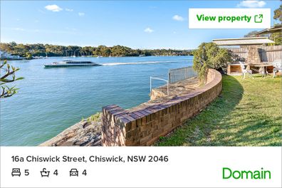 Sydney house Domain listing waterfront