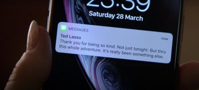 Ted's text to Rebecca