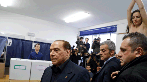 Silvio Berlusconi could not run in the Italian election due to a tax fraud conviction. (AAP)