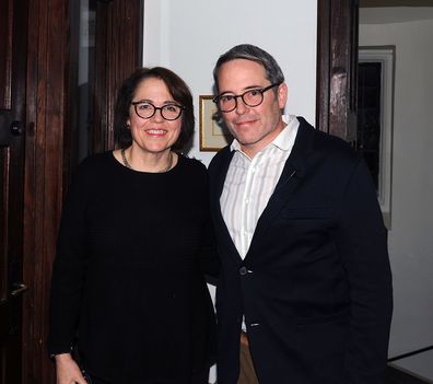 Matthew Broderick, sister Reverend Janet Broderick, St Peter's Episcopal Church, Morristown, New Jersey, 2018