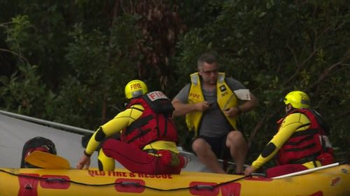 It was an hour before the man was found by locals, who called for help. (9NEWS)