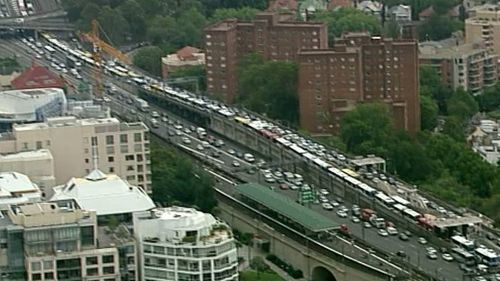 Anyone travelling into the city is being advised to allow additional travel time. (9NEWS)