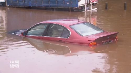 A car goes underwater in Sydney.